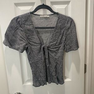 Abercrombie Blouse - Navy & White